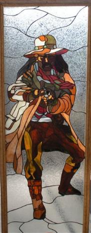 stained glass Wild West Shootist