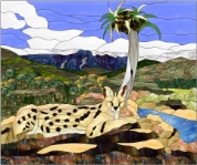Stained Glass Pattern-Serval