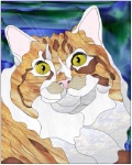 Stained Glass Pattern-Tabby Cat