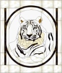 Stained Glass Pattern-Siberian Tiger