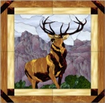 Stained Glass Pattern-Stag