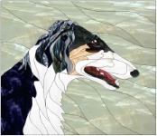 Stained Glass Pattern-Borzoi