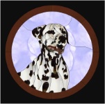 Stained Glass Pattern-Dalmatian