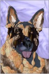 Stained Glass Pattern-German Shepherd