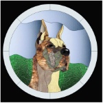 Stained Glass Pattern-Great Dane