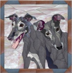 Stained Glass Pattern-Greyhounds