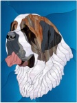 Stained Glass Pattern-St. Bernard