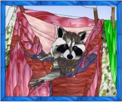 Stained Glass Pattern-Raccoon