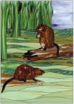Stained Glass Pattern-Muskrats
