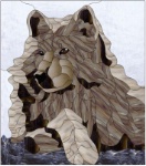 Stained Glass Pattern-Wolf