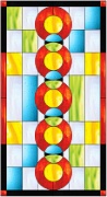 Stained Glass Cabinet Door Pattern Circles 'n Squares