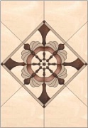 Stained Glass Cabinet Door Pattern Wheel In a Diamond