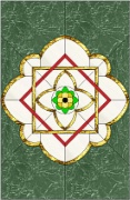 Stained Glass Cabinet Door Pattern Interlocking Diamond