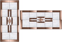 Stained Glass Cabinet Door Pattern Geometric