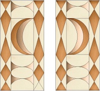 Stained Glass Cabinet Door Pattern Crescents