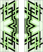 Stained Glass Cabinet Door Pattern Modern Diamonds