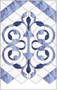 Stained Glass Cabinet Door Pattern Art Nouveau Curves