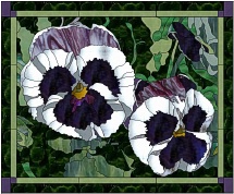 stained glass pansy