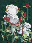 stained glass peony rose