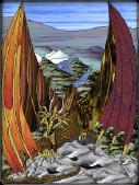 Stained Glass Pattern Mountain Lair