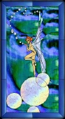 Stained Glass Pattern Bubble Fairy