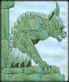 Stained Glass Pattern Guardian Gryphon