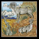 Stained Glass Pattern Big Horn Sheep