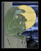 Stained Glass Pattern Gargoyle