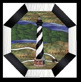 Stained Glass Pattern Hattaras Lighthouse
