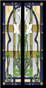 Stained Glass Pattern Lily Shutters