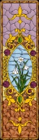 Stained Glass Pattern Victorian Lily