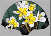 stained glass pattern Frangipani