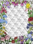 stained glass pattern floral view