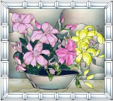 stained glass pattern Bowl of Lilies