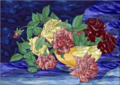 stained glass pattern Rose Bowl