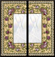 stained glass pattern Rose Border