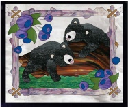 Fused Glass Pattern Bear Cubs
