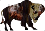 Stained Glass Pattern Buffalo Suncatcher