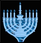 Stained Glass Pattern Chanukah Menorah