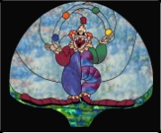 Stained Glass Pattern Juggling Bozo
