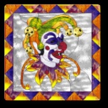 Stained Glass Pattern Mardi Gras Jester