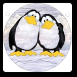 Stained Glass Pattern Penguin Pals