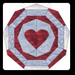 Stained Glass Pattern St. Valentine's Day