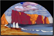 Stained Glass Pattern Boats At Perce Rock