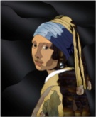 Stained Glass Pattern Vermeer's Girl