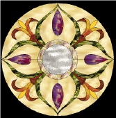 Stained Glass Pattern Circular Symmetry