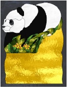 Stained Glass Pattern Panda on the Prowl