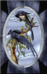 Stained Glass Pattern Magpies
