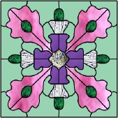 Stained Glass Pattern Ginger Kaleidoscope