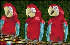 Stained Glass Pattern Macaws